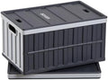 VEVOR Plastic Collapsible Storage Bins with Lids, 65L 2 Packs, Stackable Folding Storage Crates with Handles, Holds 84 lbs Per Bin, Heavy Duty Containers, Space-Saving Baskets, for Home Organizing by VEVOR
