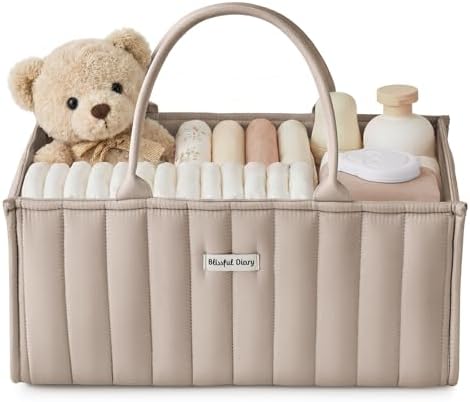 Blissful Diary Baby Diaper Caddy Organizer, Nursery Storage,Sand by BlissfulDiary