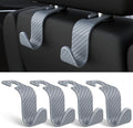 4-Pack Car Headrest Hooks Holds 55lbs Seat Storage Organizer for Bags by Amooca
