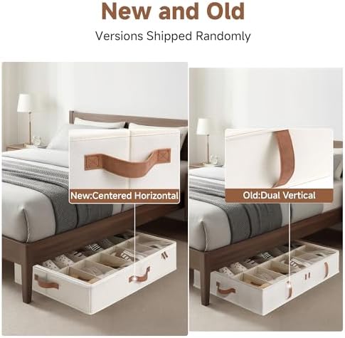 StorageWorks 2-Pack 24-Pair Under Bed Shoe Storage Organizer, Beige - Image 5