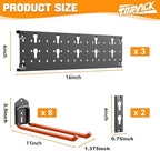 TORACK Garden Tool Organizer Wall Mounted, Folding Chair Storage Rack - Image 3