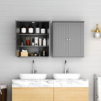 Shintenchi Bathroom Wall Medicine Cabinet, Storage Organizer, 2 Pcs, Gray - Image 4