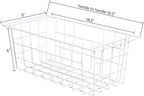 SANNO Chest Freezer Baskets Organizer, Deep Freezer Baskets Bin Sturdy Metal Wire freezer storage Organizer for Home Kitchen,16.5in - Image 2