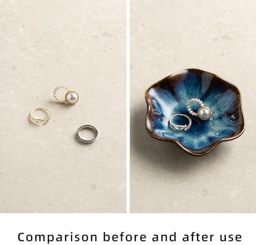 Ceramic Lotus Leaf Trinket Dish, Ring Holder for Jewelry - Image 4