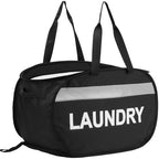 Collapsible Laundry Baskets, Tear-proof Dirty Clothes Hampers for Laundry, Foldable Laundry Basket with Dual Handles, Easy to Carry Pop Up Hamper for Bedroom, Bathroom, Dorm, Laundry Room Black by Bemkoo
