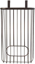 Spectrum Ashley Over Cabinet Door Grocery Holder Hanging Bag Dispenser for Kitchen, Bathroom Under Sink Home Organization, Heavy Duty Plastic Bag Cabinet Door Storage, Bronze (Pack of 6) - Image 2