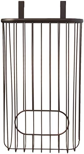 Spectrum Ashley Over Cabinet Door Grocery Holder Hanging Bag Dispenser for Kitchen, Bathroom Under Sink Home Organization, Heavy Duty Plastic Bag Cabinet Door Storage, Bronze (Pack of 6) - Image 2