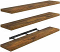 Amada 47.2" Floating Shelves for Wall Decor & Storage, Set of 3, Brown by AMADAHOMEFURNISHING