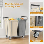 Gewudraw 2 Bag 360L Laundry Baskets with Wheels Heavy Duty - Image 6