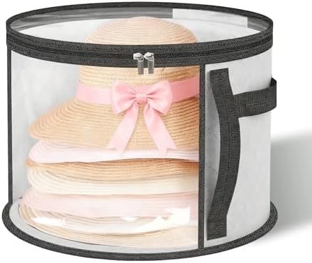 4-Piece Hat Storage Box, a Large-Capacity, Foldable, Transparent and Multi-Functional Organizer With Handle, Suitable for Storing Cowboy Hats, Top Woolen Hats Baseball Caps - Image 2