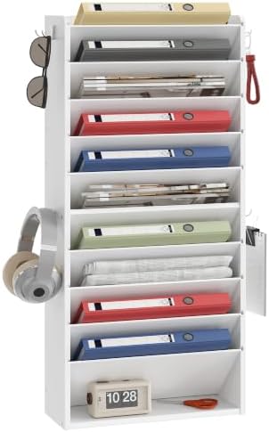 CHOEZON Wall File Organizer, 10-Tier Hanging Mail Organizer by Choezon