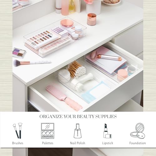 STORi SimpleSort 3-Piece Stackable Clear Drawer Organizer, 12" x 6" x 2" - Image 3