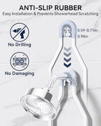 YASONIC Never Rust Shower Caddy Hanging, Aluminum Shower Racks for Inside Shower, 2-Tier Shower Organizer Hanging Over Shower Head with Hooks and Soap Holder, White - Image 6