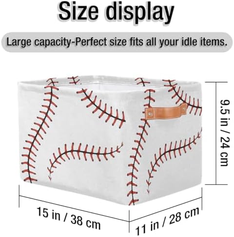 Sports Ball Storage Basket Toy Storage Bins Collapsible Cube Organizer - Image 4