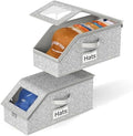 AOODA 2 PCS Stackable Hat Storage for Baseball Caps, Holds up to 24 Caps Hat Organizer for Closet, Sturdy Snapback Boxes for Men with Cardboard, Grey by AOODA