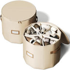 Round Shoe Organizer, Fan Dividers for Shoes & Boots, Blush Pink, 2 Pack by Vailando