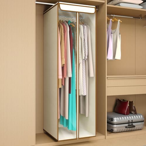 Univivi Garment Bags for Hanging Clothes, Cloth Bag 54 In, 2 PCS, Beige - Image 2