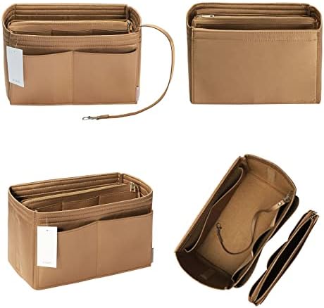 ZTUJO Purse Organizer Insert, Felt Bag Organizer with Metal Zipper, Handbag & Tote Shaper, For Speedy Neverfull Tote, 7 Sizes - Image 3