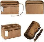 ZTUJO Purse Organizer Insert, Felt Bag Organizer with Metal Zipper, Handbag & Tote Shaper, For Speedy Neverfull Tote, 7 Sizes - Image 3