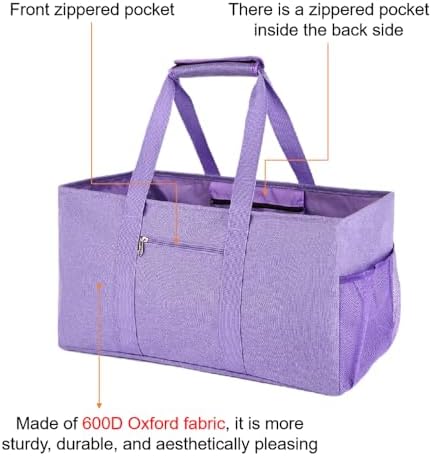 Extra Large Utility Tote Bag - Reusable Grocery Bags Foldable Heavy Duty - Image 4