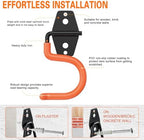 HUPBIPY 6 Pack Metal Garage Hooks, Heavy Duty S Hooks Tool Hangers for Garage Wall, Shed, Garden Storage Organizer - Image 3