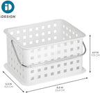 iDesign Portable Shower Caddy Basket with Handle, White - Image 4