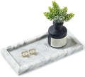Natural Small Marble Vanity Tray, Stone Organizer for Bathroom & Kitchen by SumlusMarbleTheory