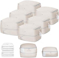 DIMJ Comforter Storage Bag 6 Pack - Blanket Storage Organizer Compression Bags, Large Capacity Ultra Space Saving Self Compression Organize for Bedding, Pillow, Duvet, Sheet Storage with Zipper Window by DiMJ