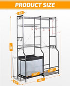 PLKOW Extra-Large Ball and Sports Equipment Storage Rack, Black - Image 6
