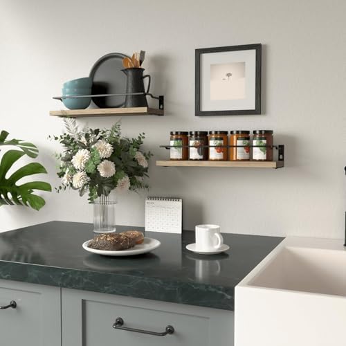 RICHER HOUSE Floating Shelves Bathroom, Small Wall Shelf Over Toilet 2 Set - Image 5