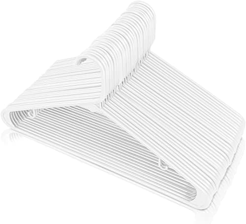 Utopia Home Plastic Hangers 200 Pack – Built-in Strap Hooks White | Space saving | Durable & strong | Closet organizer | Clothes hangers | Ideal for shirts, pants, skirts & coats - Image 5