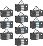 VENO Moving Bags, Wide Open Top, Clear Window, Gray, 10 Pack by Veno
