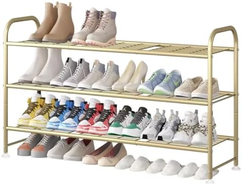 LINZINAR 3 Tier Long Shoe Rack for Closet Metal Shoe Organizer for Entryway by LINZINAR