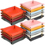 20 Pcs PU Leather Jewelry Valet Tray for Women and Man Portable Catchall Travel Storage Dish Plate Key Tray For Entryway Desk Organizer for Phone, Keys, Glasses, Wallet, Earphone, Watch, Coin - Image 2