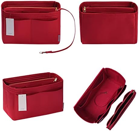 ZTUJO Purse Organizer Insert, Felt Bag Organizer with Metal Zipper, Handbag & Tote Shaper, For Speedy Neverfull Tote, 7 Sizes - Image 3