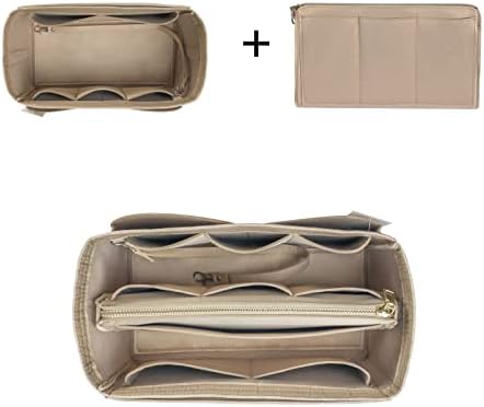 ZTUJO Purse Organizer Insert, Felt Bag Organizer with Metal Zipper, Handbag & Tote Shaper, For Speedy Neverfull Tote, 7 Sizes - Image 5