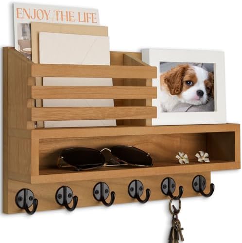 Key and Mail Holder Wall Mount, Key Holder with Long Storage Box by Lucundm