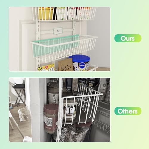 Mefirt White 9-Tier Over The Door Pantry Organizer, Pantry Organization - Image 5