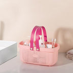 Portable Shower Caddy Basket with Handles Plastic Storage Basket Light Pink - Image 2