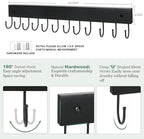 2-Pack Purse Organizer Wall-Mounted Rack & Belt Hanger, Wooden, 24 Hooks - Image 3