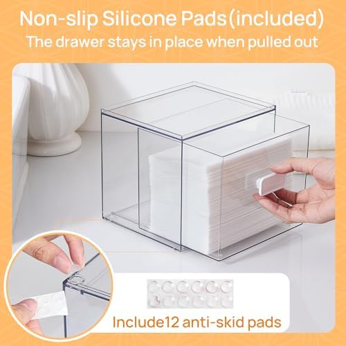 Vtopmart 2 Pack Dryer Sheet Holder and Laundry Pods Container,Clear Stackable Storage Drawers for Washing Powder, Scent Booster Beads, Color Catchers & Wool Balls, Ideal for Laundry Room Organization - Image 6