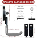 3-H Heavy Duty Magnetic Hooks, Large Magnet Hooks,4 Pack Gray - Image 2