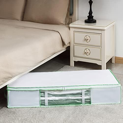 TAILI Under Bed Comforters Storage Container, Save 80% Space, Large Capacity Foldable Under Bed Storage Box for Quilts Pillow Blankets Linen, , 41" x 17.7" x 6", Jumbo Comforters Vacuum Storage Bag - Image 4