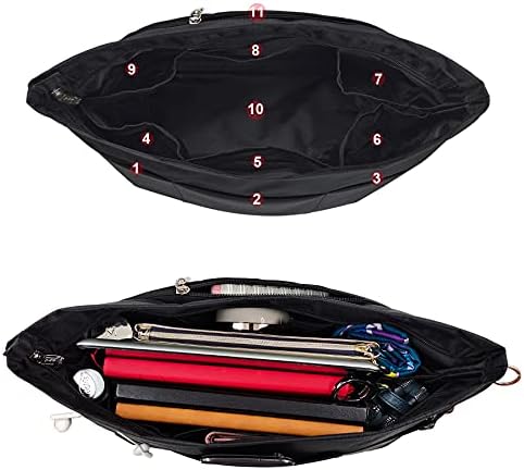 Handbag Tote Purse Organizer Insert, Medium, Black - Image 4