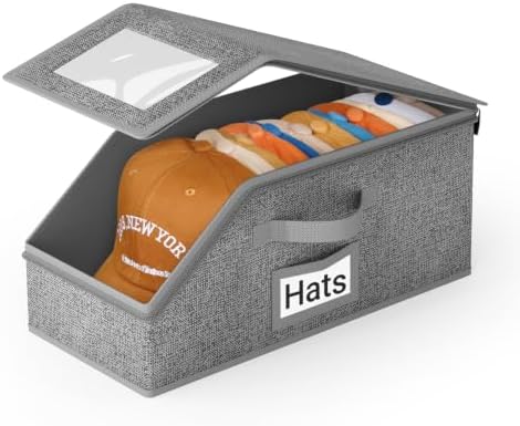 AOODA Stackable Hat Storage Box for Baseball Caps, Holds 12 Caps by AOODA