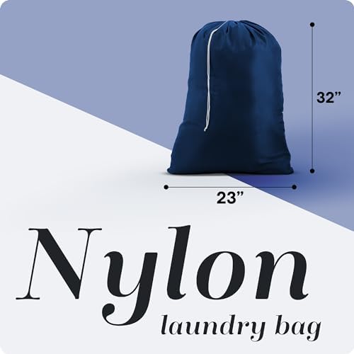 Handy Laundry XL Nylon Laundry Bag 22"x32", Heavy Duty, Navy Blue - Image 2
