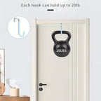 FYY Over the Door Hooks, Single-Hanger 4 Pack, Fits Doors 1 3/8" Cyan - Image 4
