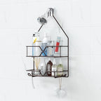 TreeLen Shower Caddy over Shower Head Hanging Bathroom Caddy for Bathroom Organizer 4 Hooks Shampoo Holder-Bronze by TreeLen
