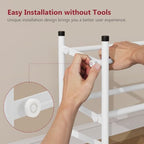 Tajsoon Expandable Shoe Rack for Closet 2 Tier, 28“-41“Stackable, White - Image 5