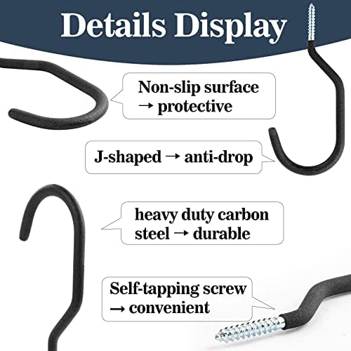 MAQIHAN 10 Garage Hooks Heavy Duty Bike Racks Wall Ceiling Hanging Storage - Image 3